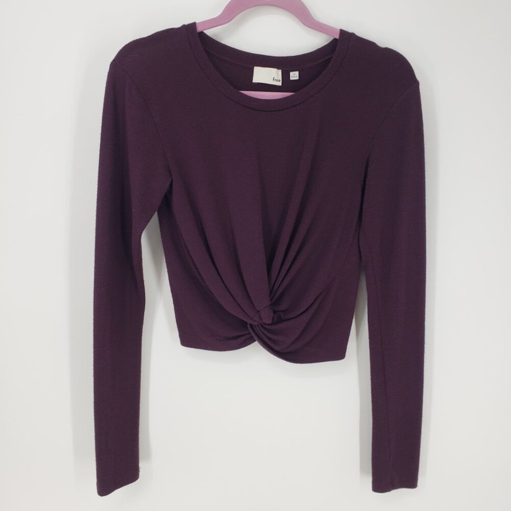 Aritzia Wilfred Free Twist Knot Front‎ Crop Top